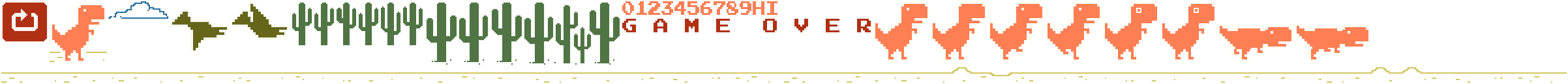 Colored T-Rex Dinosaur Game offline-resources-2x
